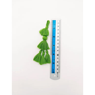 Fern Green Tassels, Cotton Tassels, Bohemian